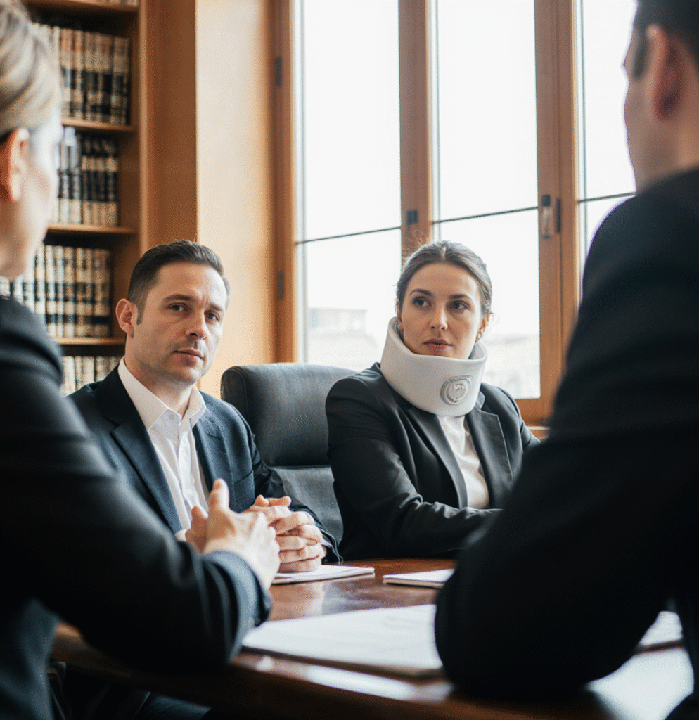 traffic ticket lawyers with client